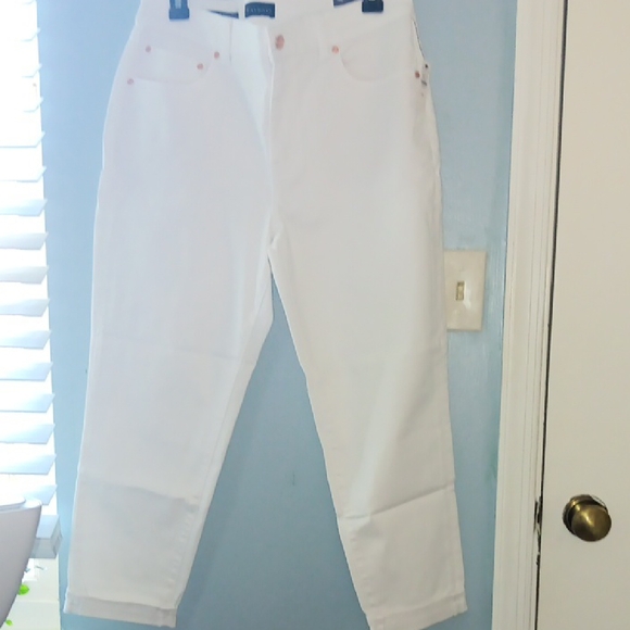 Talbots Cream Jeans with Copper Accents - Picture 3 of 10